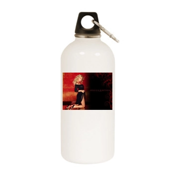 Jessica Simpson White Water Bottle With Carabiner