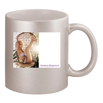 Jessica Simpson 11oz Metallic Silver Mug