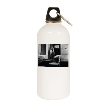 Jessica Simpson White Water Bottle With Carabiner