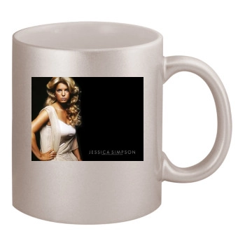 Jessica Simpson 11oz Metallic Silver Mug