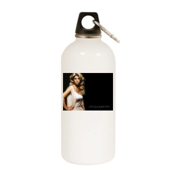 Jessica Simpson White Water Bottle With Carabiner