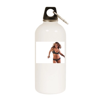 Jessica Simpson White Water Bottle With Carabiner