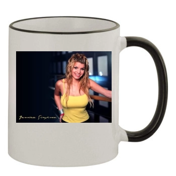 Jessica Simpson 11oz Colored Rim & Handle Mug