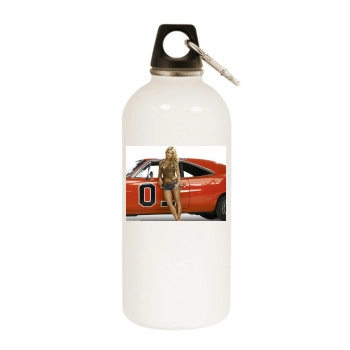 Jessica Simpson White Water Bottle With Carabiner