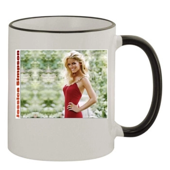 Jessica Simpson 11oz Colored Rim & Handle Mug