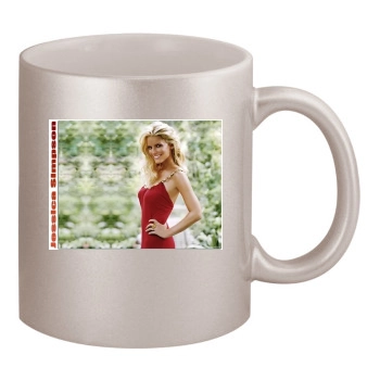 Jessica Simpson 11oz Metallic Silver Mug