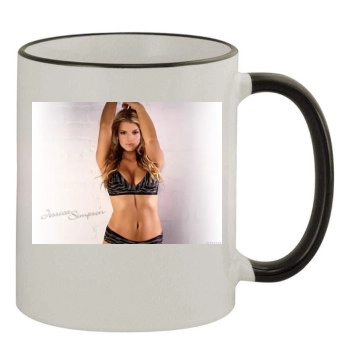 Jessica Simpson 11oz Colored Rim & Handle Mug