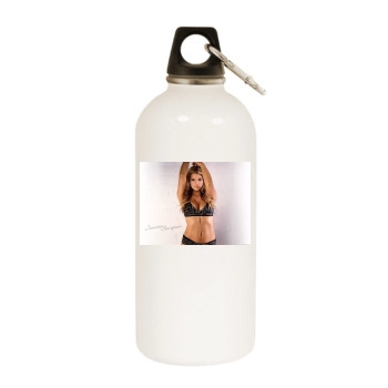 Jessica Simpson White Water Bottle With Carabiner