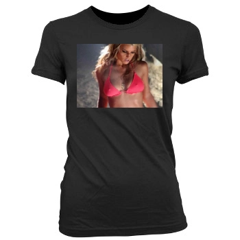 Jessica Simpson Women's Junior Cut Crewneck T-Shirt