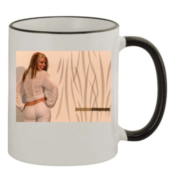 Jessica Simpson 11oz Colored Rim & Handle Mug