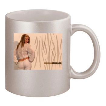 Jessica Simpson 11oz Metallic Silver Mug