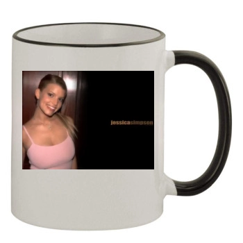 Jessica Simpson 11oz Colored Rim & Handle Mug