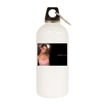 Jessica Simpson White Water Bottle With Carabiner