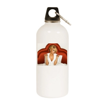 Jessica Simpson White Water Bottle With Carabiner