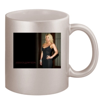 Jessica Simpson 11oz Metallic Silver Mug