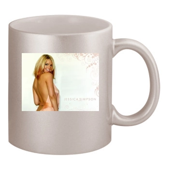 Jessica Simpson 11oz Metallic Silver Mug