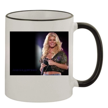 Jessica Simpson 11oz Colored Rim & Handle Mug