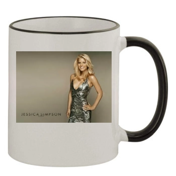 Jessica Simpson 11oz Colored Rim & Handle Mug