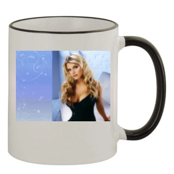 Jessica Simpson 11oz Colored Rim & Handle Mug