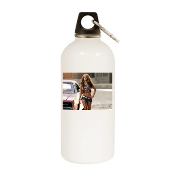 Jessica Simpson White Water Bottle With Carabiner