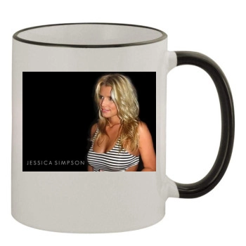 Jessica Simpson 11oz Colored Rim & Handle Mug