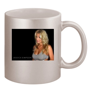 Jessica Simpson 11oz Metallic Silver Mug