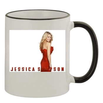 Jessica Simpson 11oz Colored Rim & Handle Mug