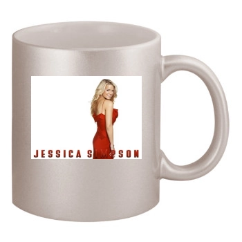 Jessica Simpson 11oz Metallic Silver Mug