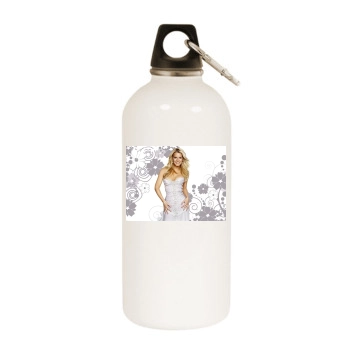 Jessica Simpson White Water Bottle With Carabiner