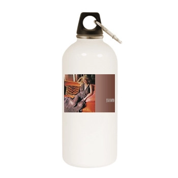 Jessica Simpson White Water Bottle With Carabiner