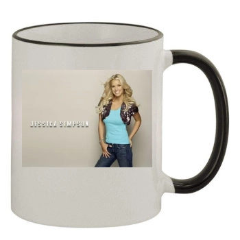 Jessica Simpson 11oz Colored Rim & Handle Mug