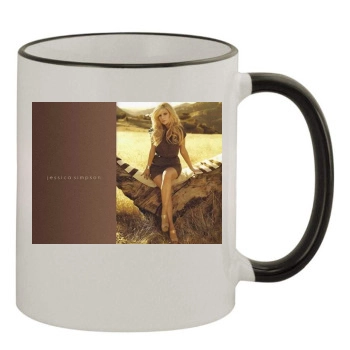 Jessica Simpson 11oz Colored Rim & Handle Mug