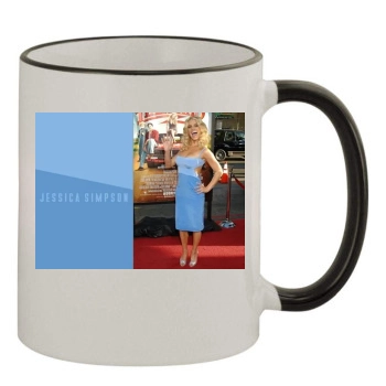 Jessica Simpson 11oz Colored Rim & Handle Mug