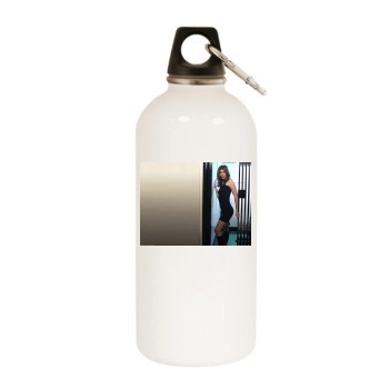 Jewel Staite White Water Bottle With Carabiner