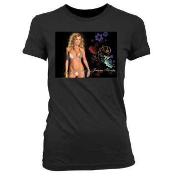 Joanna Krupa Women's Junior Cut Crewneck T-Shirt