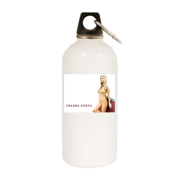 Joanna Krupa White Water Bottle With Carabiner