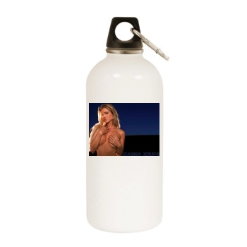 Joanna Krupa White Water Bottle With Carabiner