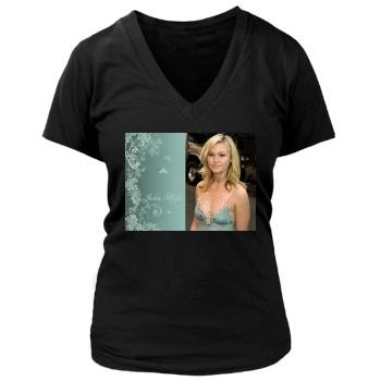 Julia Stiles Women's Deep V-Neck TShirt