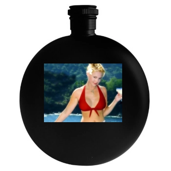 Katherine Heigl Round Flask