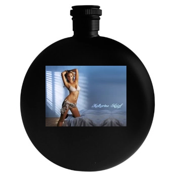 Katherine Heigl Round Flask