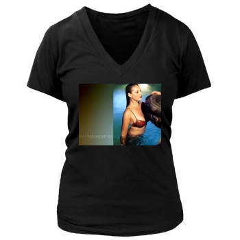 Katherine Heigl Women's Deep V-Neck TShirt