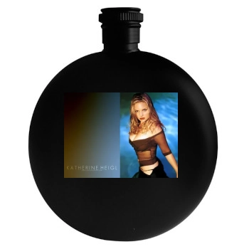 Katherine Heigl Round Flask