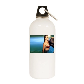 Katherine Heigl White Water Bottle With Carabiner