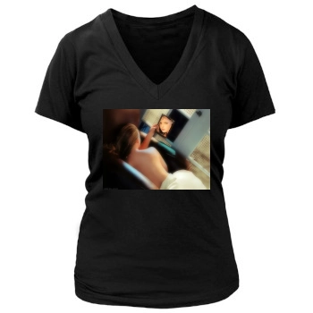 Katherine Heigl Women's Deep V-Neck TShirt