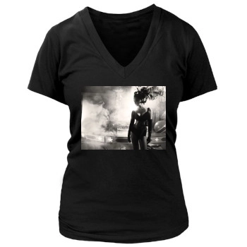 Katherine Heigl Women's Deep V-Neck TShirt