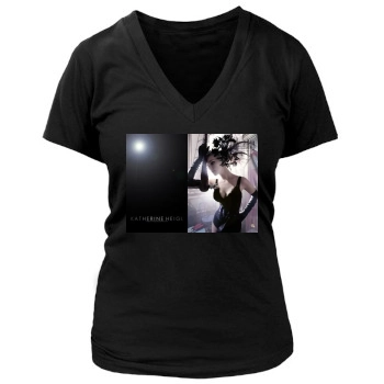 Katherine Heigl Women's Deep V-Neck TShirt