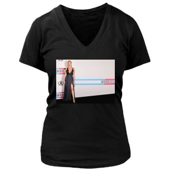 Katherine Heigl Women's Deep V-Neck TShirt