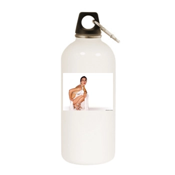 Keira Knightley White Water Bottle With Carabiner