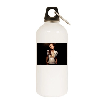 Keira Knightley White Water Bottle With Carabiner