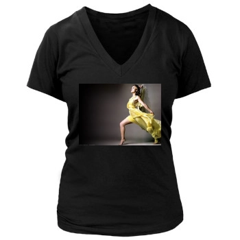 Keira Knightley Women's Deep V-Neck TShirt